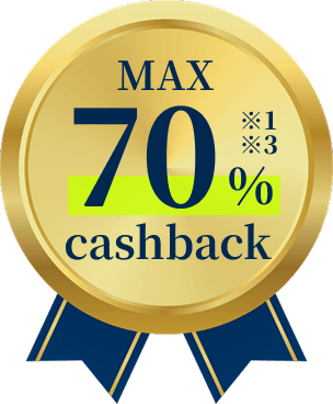 MAX 70% cashback