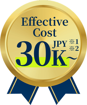 Effective Cost 30K〜 JPY