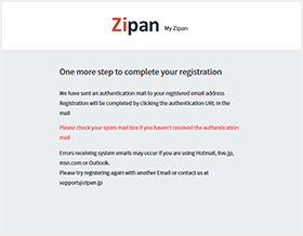 Zipan Registration process 3
