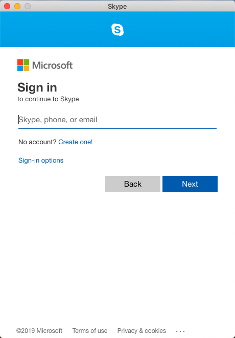 Skype registration 1